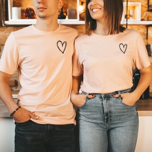 Valentines day Heart Shirt Pocket Size, Valentines Day Shirt, Couple Matching Shirt, Valentines Days Gift