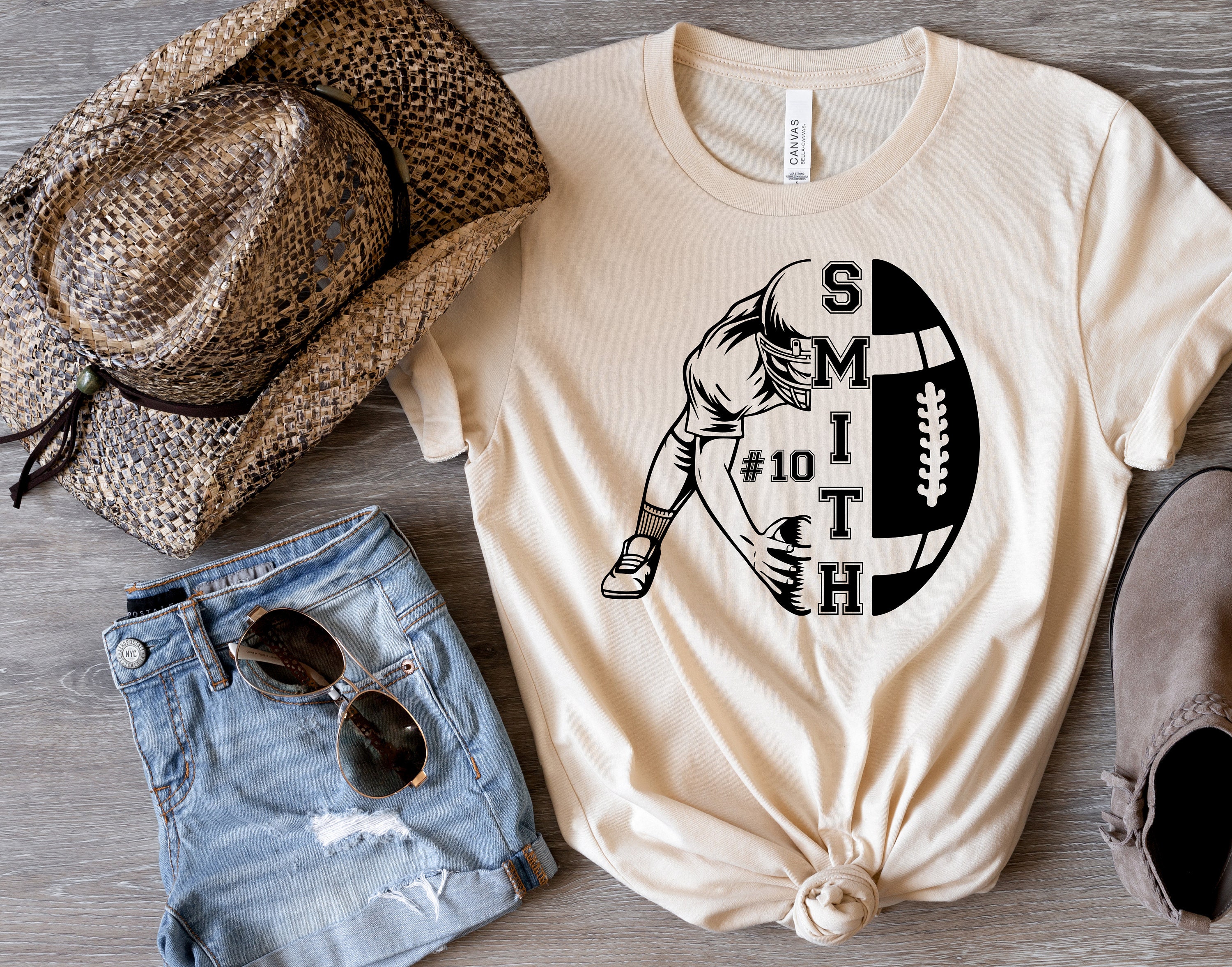 Customized Football Shirt, Your Name Football, Football Shirt, Game Day