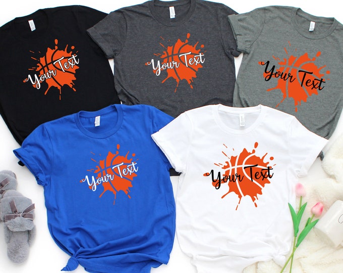 Customized Basketball Shirt - Your Name Basketball - Basketball Shirt - Game Day Shirt - Basketball Season Tee - Basketball Graphic Tee