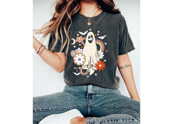 Halloween Sweatshirt, Retro Ghost Sweatshirt, Retro Ghost Shirt, Halloween Shirt, Ghost Shirt, Witch Shirt, Halloween Costume, Pumpkin Shirt