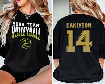 Black Customized 15 Volleyball Sweatshirts