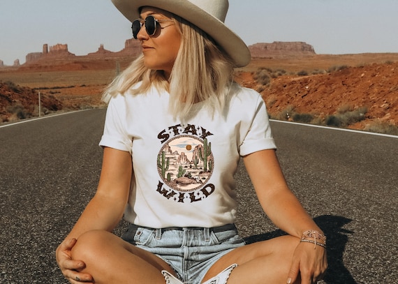 Stay Wild Shirt, Desert Shirt, Western Shirt, Retro Shirt, Camping Shirt, Road Trip Shirt, Cactus Shirt, Wild West Shirt