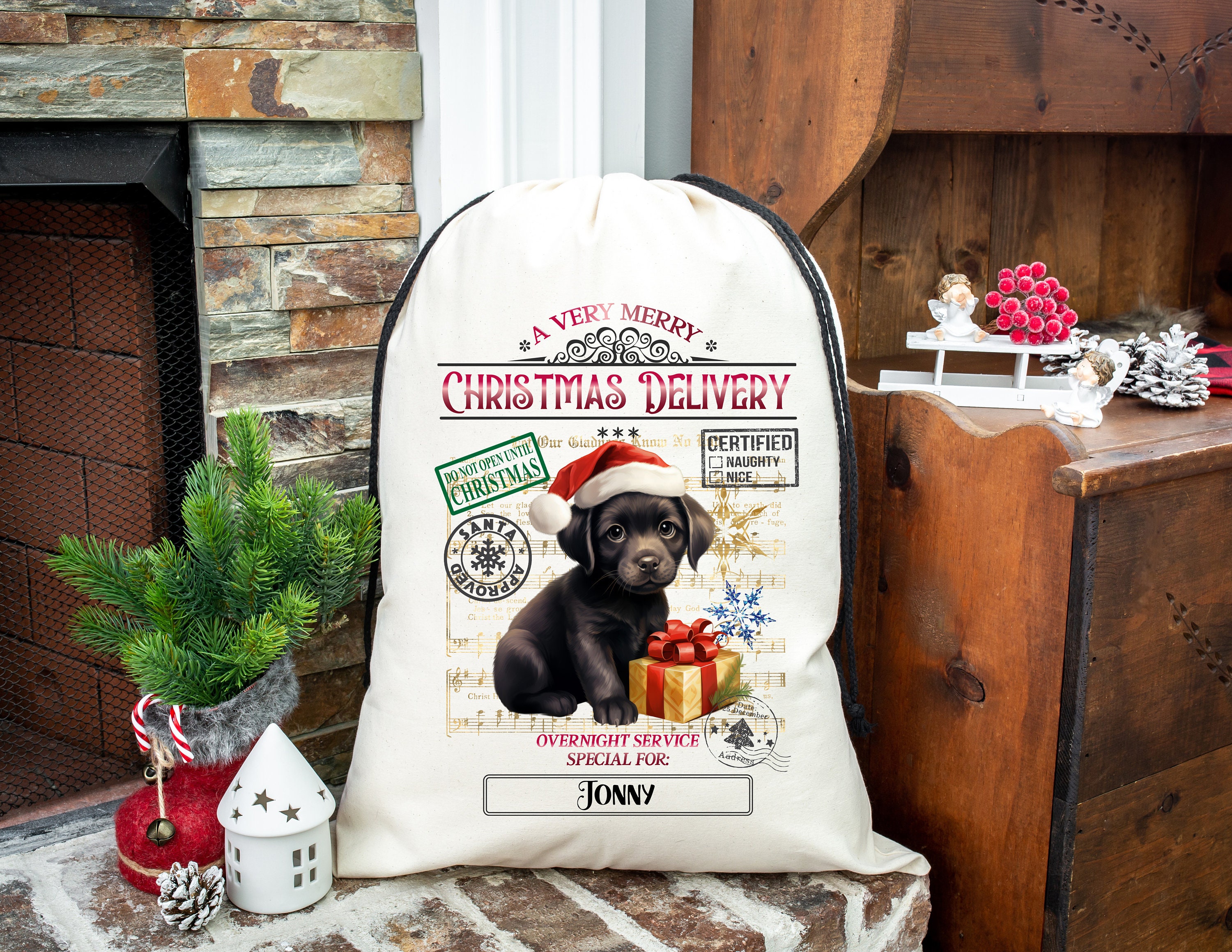 Personalized jumbo Santa bag, oversized Santa sack, Personalized Christmas bag, bag for present, christmas gift, custom Santa sack, Sack Bag