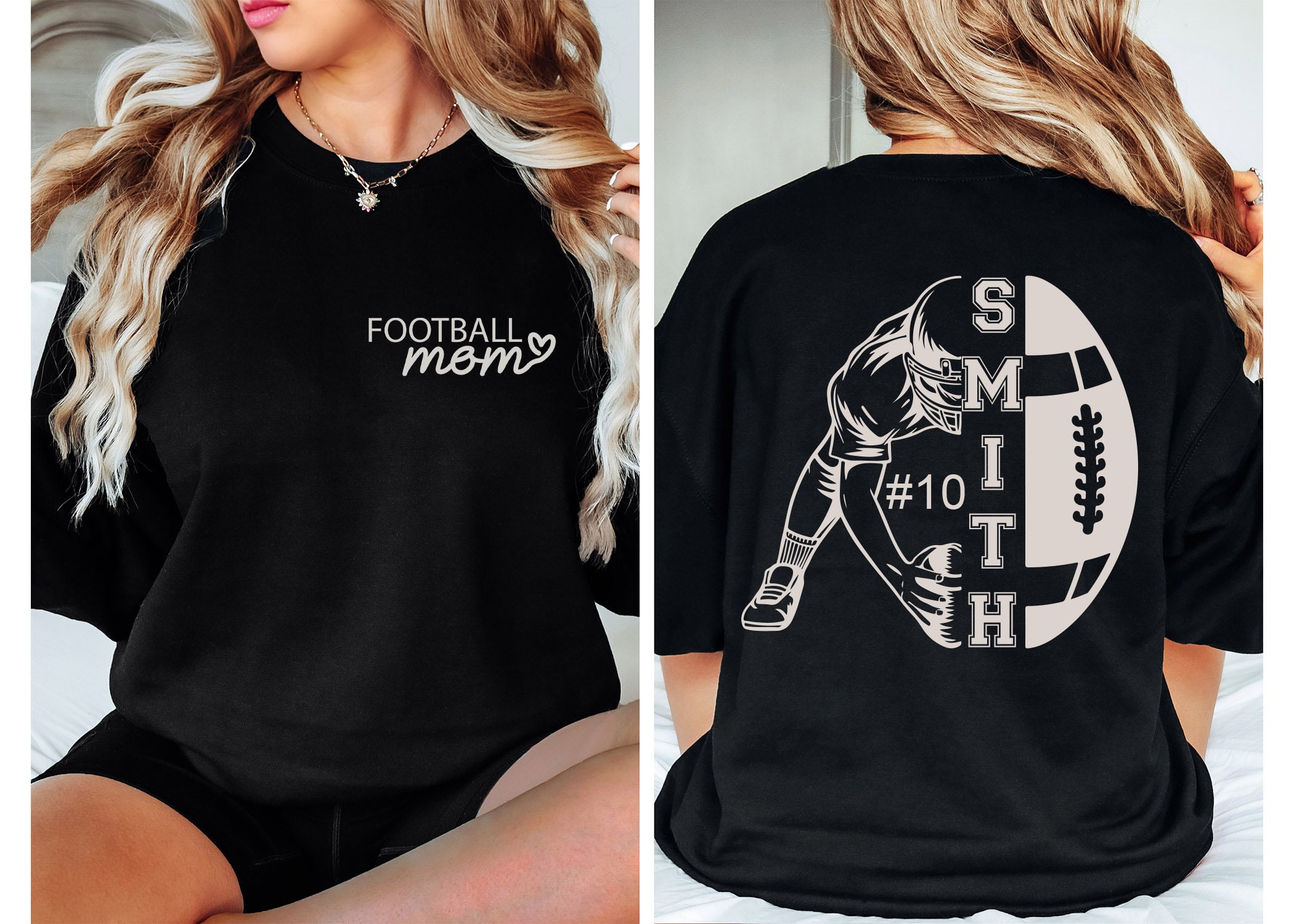 Customized Football Mom Sweatshirt - Your Name Football Shirt 