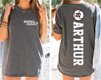 Customized Baseball Mom Sweatshirt, Your Name Baseball Shirt, Custom Baseball Shirt, Game Day Shirt,Baseball Season Shirt,Baseball Mom Shirt