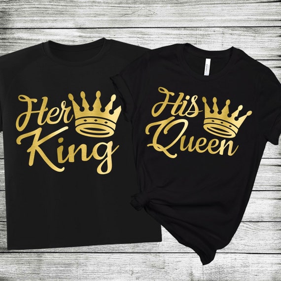 Her King His Queen Shirts Matching Couple Outfits Her King His Queen Shirts Matching Couple Outfits