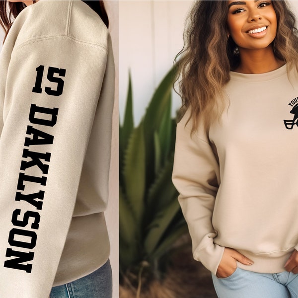 Felpa da calcio personalizzata, maglia da calcio con il tuo nome, maglia da calcio personalizzata, maglia per il giorno della partita, maglia per la stagione calcistica, maglietta per la mamma di un calciatore