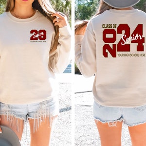 Custom Class Of Shirt, Custom Senior Shirt, Custom High School Shirt, Graduation Shirt, Custom Graduation Shirt, Graduation Sweatshirt image 3