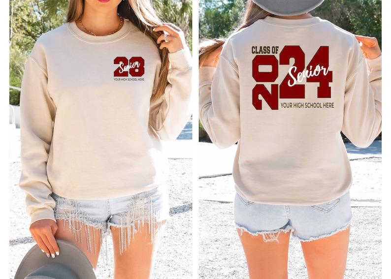 Custom Class Of Shirt, Custom Senior Shirt, Custom High School Shirt, Graduation Shirt, Custom Graduation Shirt, Graduation Sweatshirt image 3