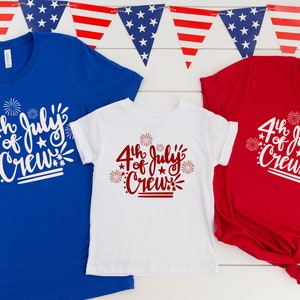 4th Of July Crew Shirt, 4th Of July Family Matching, Patriotic Tee, Independence Day Shirts, , 4th Of July For Women Shirt