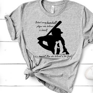 Behind Every Baseball Player Who Believes In Himself Is A Baseball Mom Who Believed In Him, Baseball Mom Shirt, Baseball Season Tee