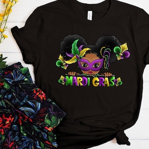 Afro Girl Shirt, Afro Girl Mardi Gras Sweatshirt, Mardi Gras Beads Shirt, Funny Mardi Gras Shirt, Mardi Gras Party Shirt, Louisiana Shirt