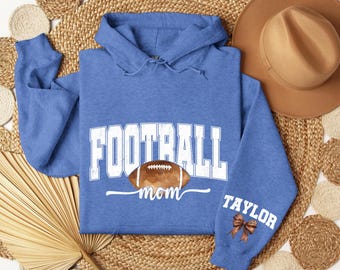Football Mom Hoodie | Game Day Sweatshirt | Custom Team Colors | Sports Mom Gift | Fall Football Season Apparel | Proud Mom Gear