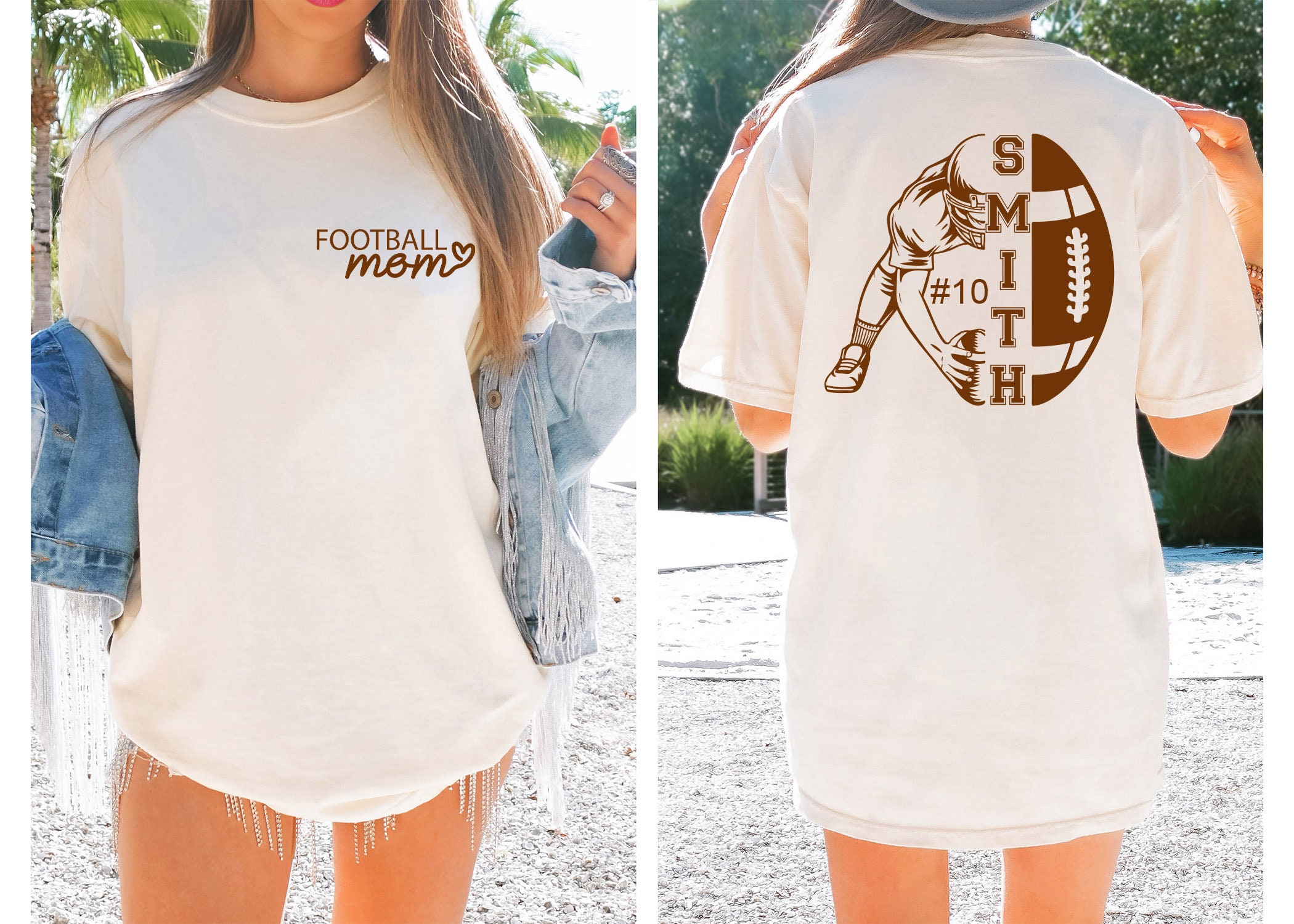 Customized Football Mom Sweatshirt, Your Name Football Shirt, Football Shirt, Game Day Shirt, Football Season Shirt, Football Mom Shirt