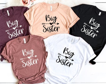 Big Sister With Arrow Shirt, Family Shirt, Little Sister Shirt, Family Matching Shirt, Sisters Shirt