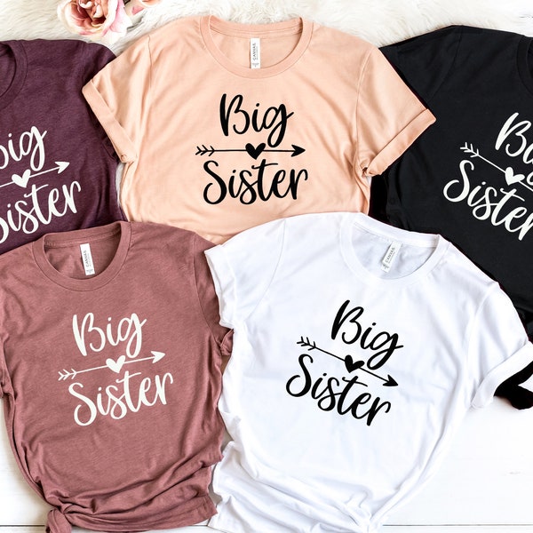 Big Sister With Arrow Shirt, Family Shirt, Little Sister Shirt, Family Matching Shirt, Sisters Shirt