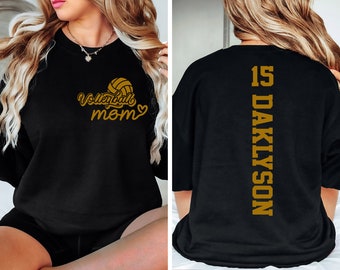 Customized Volleyball Sweatshirt, Your Name Volleyball Shirt, Custom Volleyball Shirt, Game Day Shirt, Volleyball Mom Shirt,Volleyball Shirt