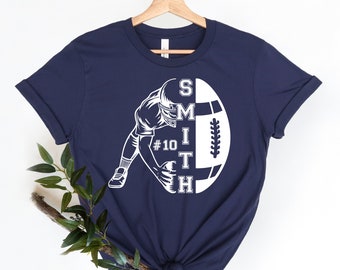 Camiseta de fútbol personalizada - Tu nombre de fútbol - Camiseta de fútbol - Camiseta del día del partido - Camiseta de la temporada de fútbol - Camiseta gráfica de fútbol