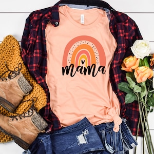 Mama Rainbow Shirt,Rainbow Mama Shirt, Rainbow Shirt, Mother&#39;s Day Shirt, Valentines Day Shirt