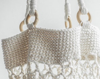 CROCHET PATTERN | Market Bag, Boho Sack, Cotton Beach Bag