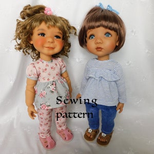 4408 Peplum top and leggings sewing pattern fits all 15 inch My Meadow dolls such as Mae, Aya, Lea,Tia, Ady, Pia