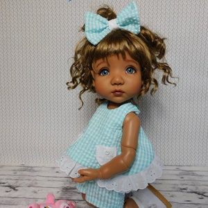 4401 Summer Days and Beyond cross body dress with ruffled bloomers or shorts PATTERN for 15 inch My Meadow Mae and Aya.