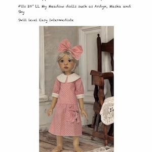Vintage Appalachia dress digital sewing pattern  for 20 inch My Meadow LL Ardyn, Masha,Shy