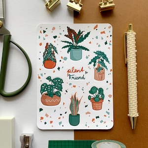 Feuille d'autocollants Ami des plantes | bohème | amoureux des plantes | plantes d'intérieur | papeterie