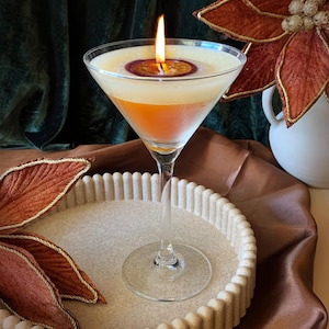 Candela profumata al cocktail | Martini al frutto della passione | Poma | Amanti delle candele | Candela realistica