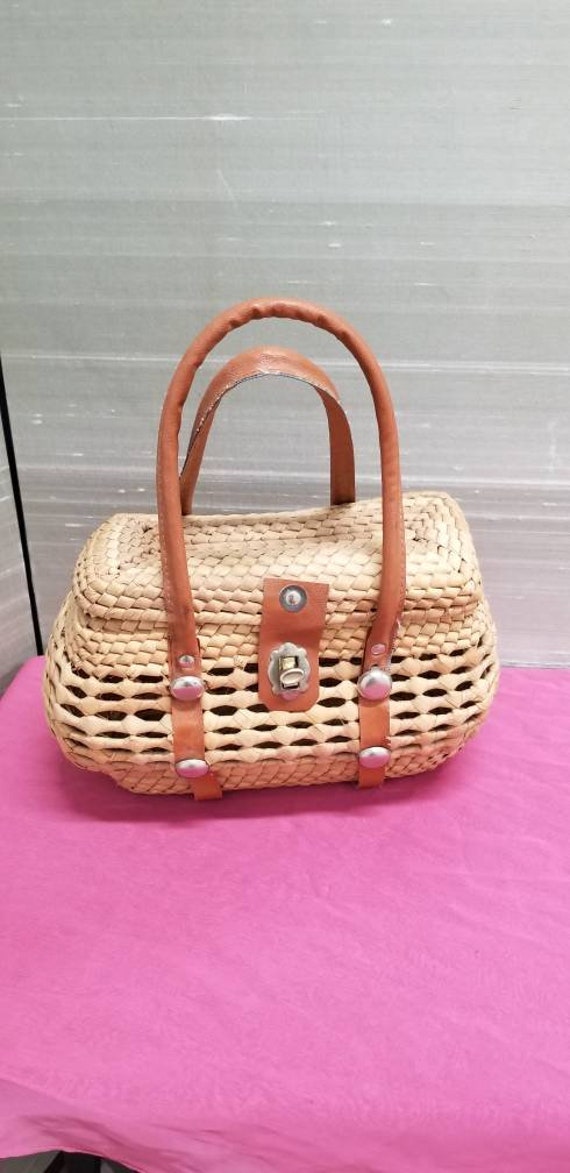 1970’s Vintage Woven Straw Boho Shoulder Bag - Gem