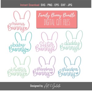 Familie Hase Bundle SVG, Ostern Familie SVG, Ostern Bundle SVG, Familie Ostern Shirts Bundle, The Bunny Family Svg, Ostern Digitale Dateien