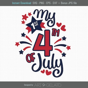 Mon 1er 4 juillet SVG, Mon premier 4 juillet Svg, le premier 4 juillet Svg de Baby, 4 juillet Svg, 4 juillet Svg, Happy 4th of July Svg, American Baby Svg