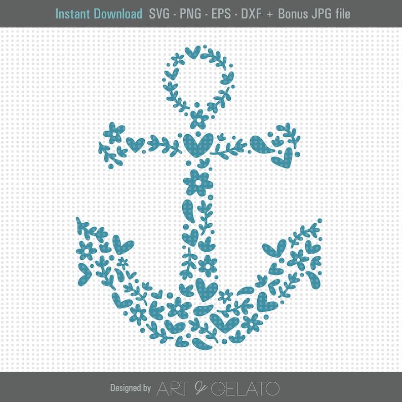 Download Ancla SVG Floral Anchor Svg Ancla Náutica Svg Verano Svg | Etsy