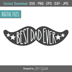 Melhor pai de todos os tempos bigode SVG, dia dos pais SVG, pai Svg, dia do pai Svg, camisa do pai Svg, papai Svg, pai aniversário Svg, melhor pai Svg, bigode SVG