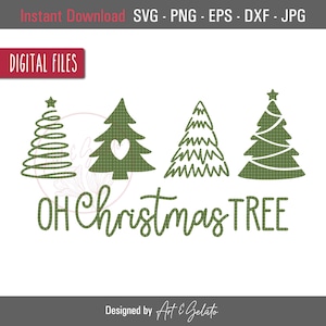 Oh árbol de Navidad SVG, Árboles de Navidad svg, Feliz Navidad svg, Navidad svg, Árboles de dibujo a mano, Árbol de Navidad signo svg, Camisa de vacaciones Svg