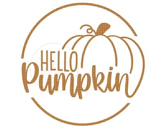 Hello Pumpkin Circle Sign SVG, Hello Pumpkin Svg, Happy Thanksgiving Svg, Pumpkin Svg, Autumn Svg, Fall Decor, Fall Circle Door Sign SVG