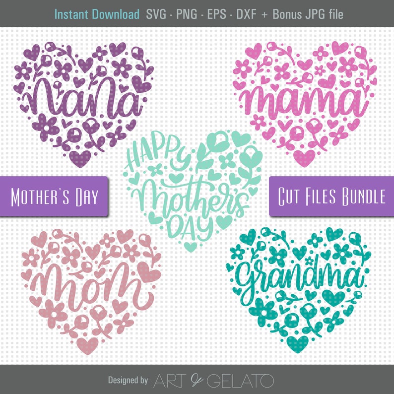 Pacote Svg do Dia das Mães, Pacote Feliz Dia das Mães, Mãe Svg, Camisa do Dia das Mães Svg, Nana Svg, Vovó Svg, Mãe Svg, Mama Svg, Pacote SVG imagem 1