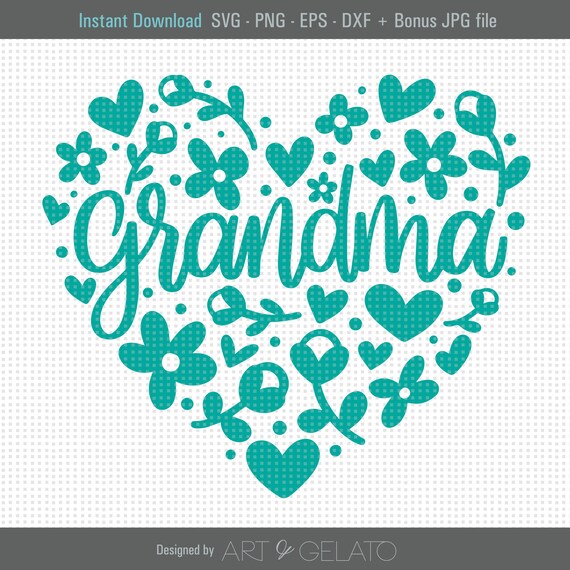 Download Grandma SVG Heart Svg Happy Mother's Day Svg | Etsy