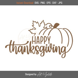 Happy Thanksgiving Pumpkin Svg, Fall Pumpkin Svg, Pumpkin Svg, Fall Svg, Autumn Svg, Hello Pumpkin Svg, Happy Thanksgiving Svg, Thankful SVG