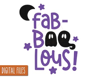 ¡Fabuloso! SVG, Fabuloso SVG, Halloween SVG, Camisa de niña de Halloween Svg, Fantasmas Svg, Camisa linda de Halloween, Boo Svg, Luna y Estrellas Svg