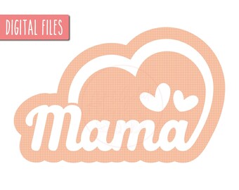 Mama Hearts SVG, Feliz Día de la Madre Svg, Mama Heart Svg, Mom Day Svg, Mama Svg, Mothers Day Shirt Svg, Mama DIY Gift, Mama Cut file HTV