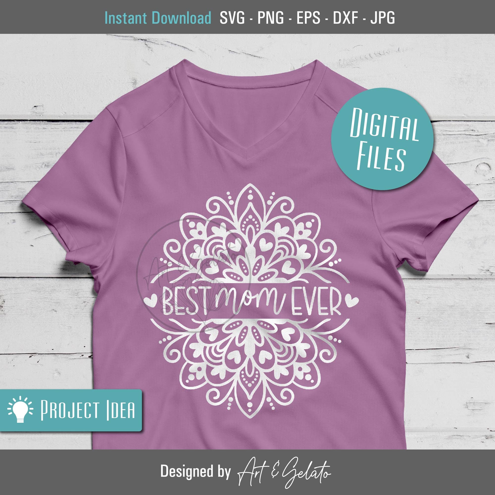 Download Best Mom Ever Mandala SVG Mom SVG Best Mom SVG Love Mom | Etsy