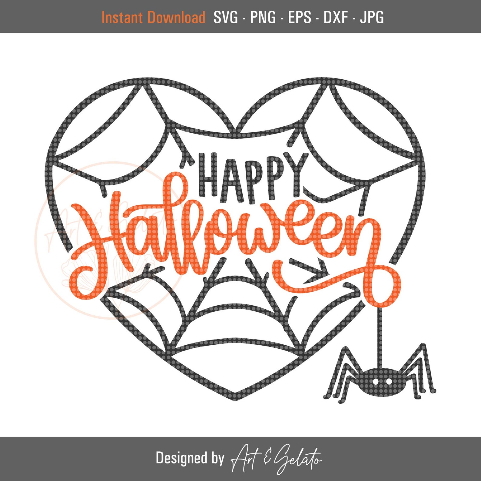 Happy Halloween Heart SVG Halloween SVG Fall Svg Spider  Etsy