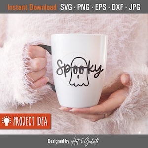 Spöklikt spöke SVG, Halloween spöke SVG, kusliga vibbar svg, spöke svg, kuslig svg, Halloween spöke-tröja, kuslig spöke-svg, kuslig tröjdesign bild 3