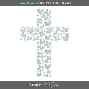 Blumen Kreuz SVG, Kreuz SVG, religiöse SVG, Kreuz SVG, religiöse Kreuz svg, Glaube svg, Ostern svg, Jesus Kreuz svg, er ist auferstanden svg