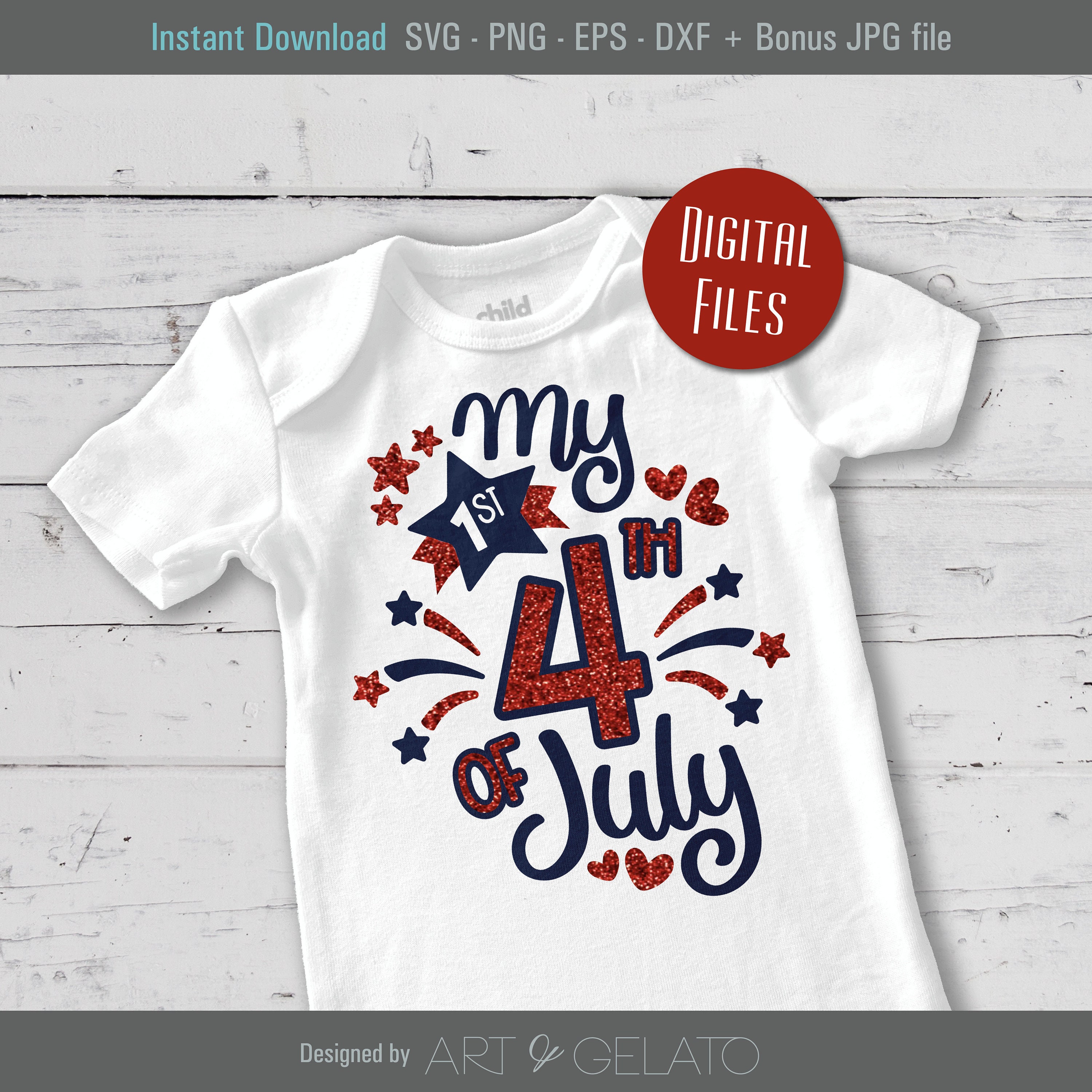 My 1st 4th of July SVG, My First 4th of July Svg, Baby's First 4th of ...