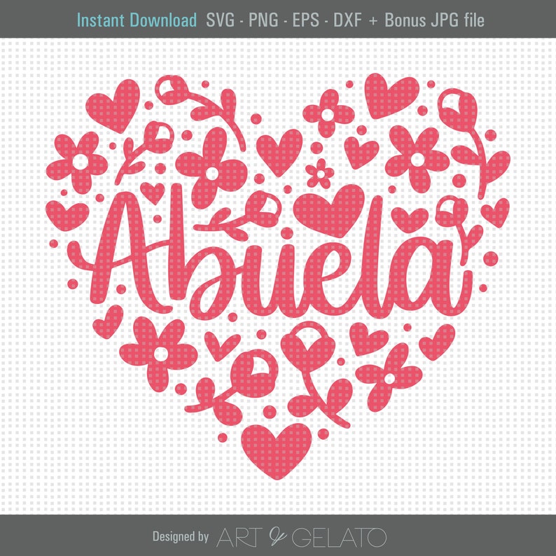 Download Abuela SVG Abuela Heart Svg Happy Mother's Day Svg | Etsy