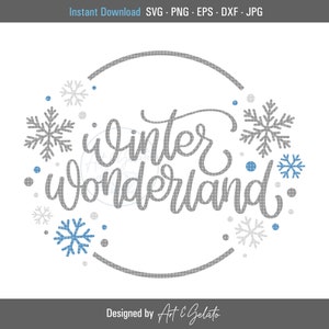 Winter Wonderland SVG, Christmas Svg, Winter Svg, Snowflakes Svg, Let it Snow Svg, Snow Svg, Winter Sign Svg, Merry Christmas Svg, Cut File
