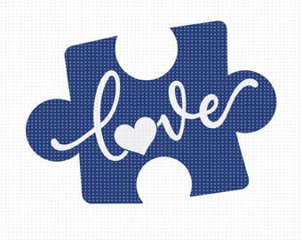 Autism Love Piece SVG, Autism Awareness SVG, Puzzle Piece SVG, Love Autism Svg, Instant Download, Cut machine File, Autistic, Autism Shirt