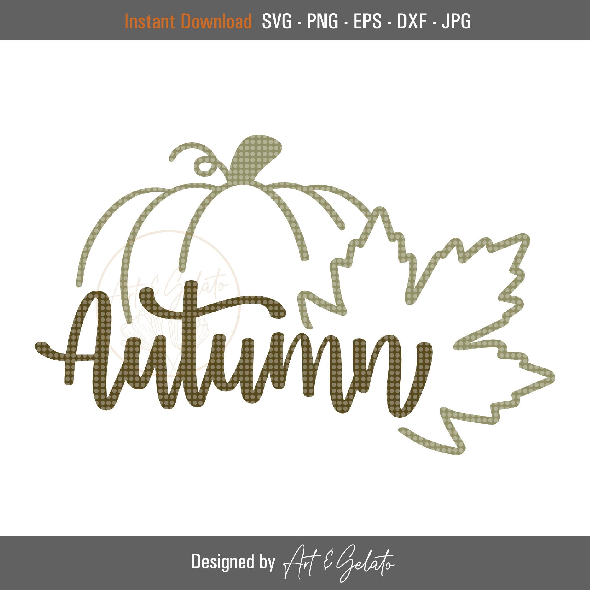 Autumn SVG Leaves and Pumpkins SVG Fall SVG Autumn Harvest | Etsy